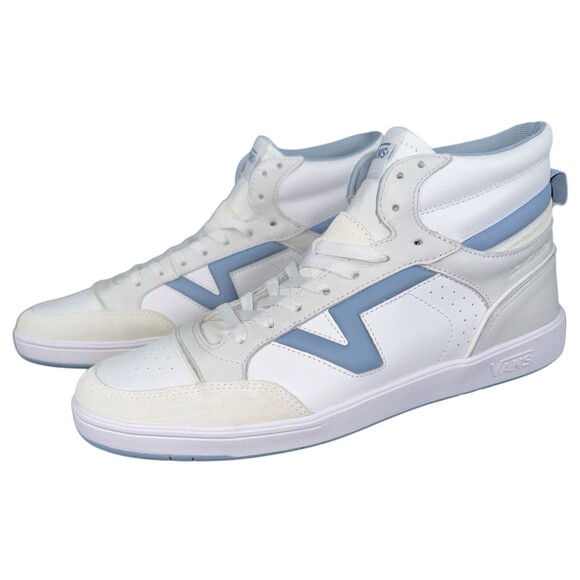 Vans Lowland Mid ComfyCush JMP Sneakers Mens  Size 13 Blue & White New - Picture 3 of 9